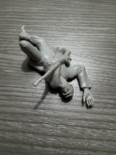Vintage Wounded Fallen Soldier Figure Gray Plastic 3  Toy Army Civil War Rare