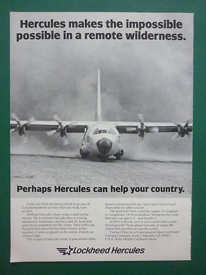 10/1981 PUB AVION LOCKHEED C-130 HERCULES CARGO AIRCRAFT ORIGINAL AD