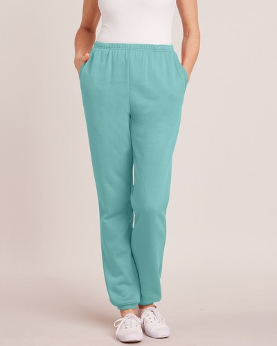 BLAIR Better Than Basic Women's Fleece Pants 2XL Blue Tint Free US Ship BL51711