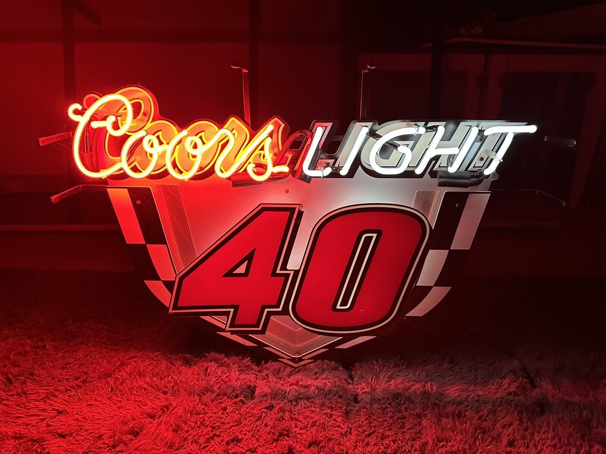 Coors Light ネオン看板　ネオンサイン　ネオンライト　ビンテージ VINTAGE 2005 Coors Light Beer Neon 40 NASCAR 30
