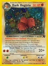 Pokemon Team Rocket Card  6/82 Dark Dugtrio UNLIMITED EDITION ~ NOT FIRST