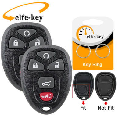 2 for 2007 - 2014 GMC Yukon Chevrolet Suburban Tahoe Remote Car Key Fob Case 5B