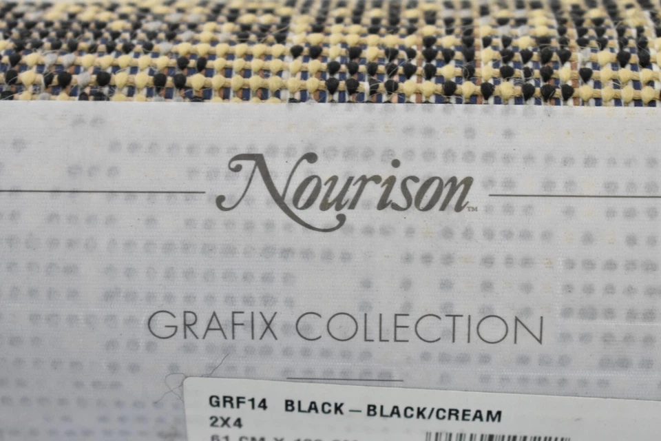 Nourison Grafix Collection Center Medallion Transitional Runner Rug 2'x4' Black - Image 4 of 4