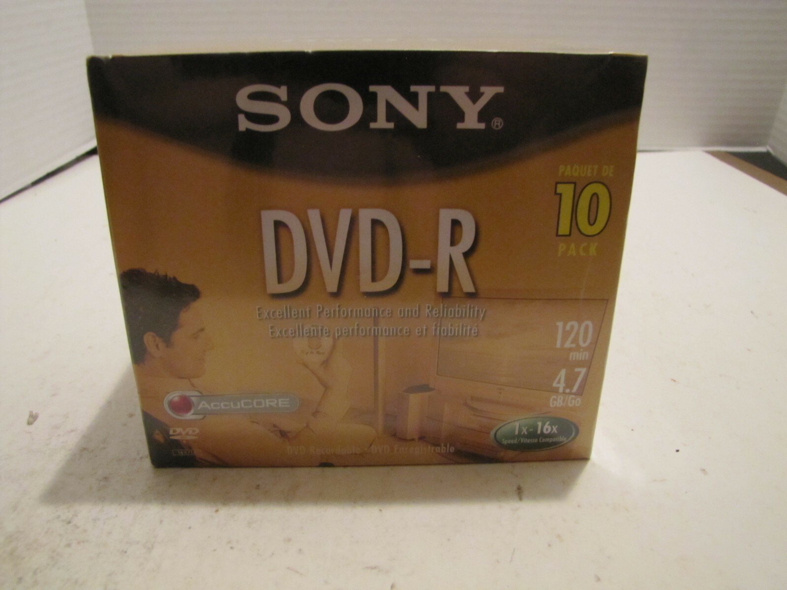 SONY DVD-R 4.7GB 120 MINUTE RECORDABLE DVD 10DMR47L4 NEW 10 PACK
