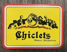 Chiclets Gum Vintage Hinged Metal Advertising Tin Warner Lambert Mondelez