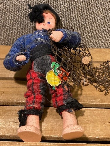 Vintage Mascotes Maria Helena Fisherman Doll 7.5" Portugal Traditional w/ Tags - Picture 5 of 6