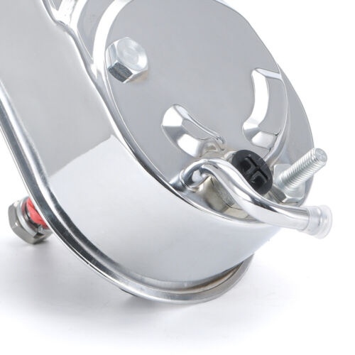 Silver Saginaw Power Steering Pump Chrome Keyway Style Chevy Ford GM Chrysler PS - Foto 12 di 13
