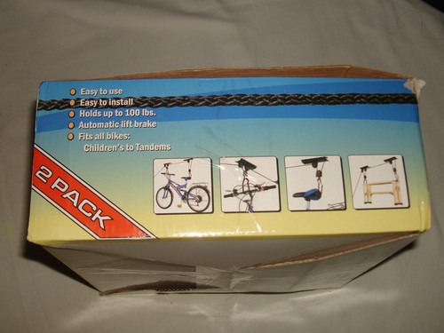 NIB RAD EASY BIKE HOIST - 2- PACK ELEVATED GARAGE BICYCLE HOIST NEW IN BOX - Picture 4 of 4