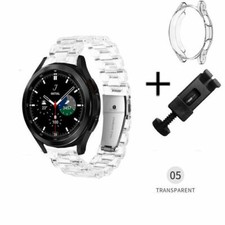 Transparent Resin Wrist Band  Case For Samsung Galaxy watch 4 Classic 42/46mm