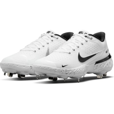Nike Mens Alpha Huarache Elite Low Baseball Cleats in White