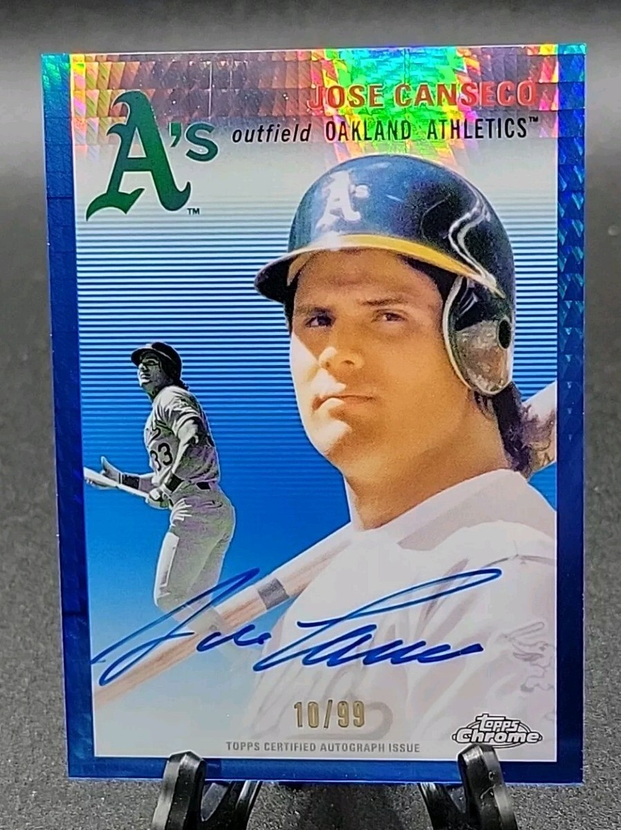 TOPPSカード 2023 Topps Chrome Platinum Jose Canseco Blue Prizm On Card