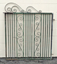 Victorian antique wrought iron metal gate 4’7” tall vintage SHIPPING AVAILABLE