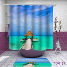 The Haystack On The House 3D Shower Curtain Polyester Bathroom Decor Waterproof