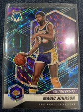 2020 Magic Johnson Mosaic Genesis Case Hit Prizm All-Time Greats SSP #288 Lakers