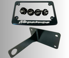 BLACK CONTRAST LICENSE PLATE FRAME, BOLTS, & TAG BRACKET 08-20 SUZUKI HAYABUSA