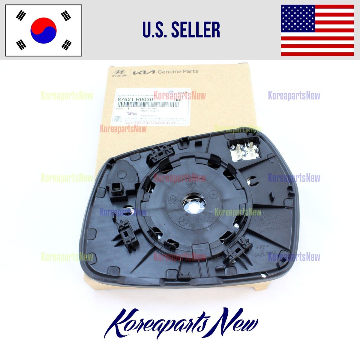 Mirror GLASS Holder Right PASSENGER HTD + BSD ⭐GENUINE⭐ Kia 