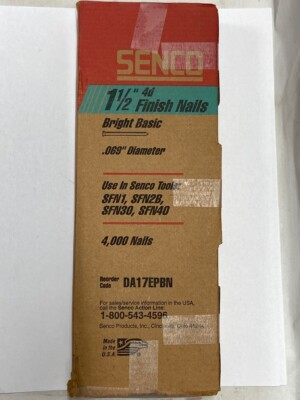 SENCO FASTENING SYSTEMS DA17EPBN 4000CT 1-1/2-Inch Finish Nail (TDW026916)