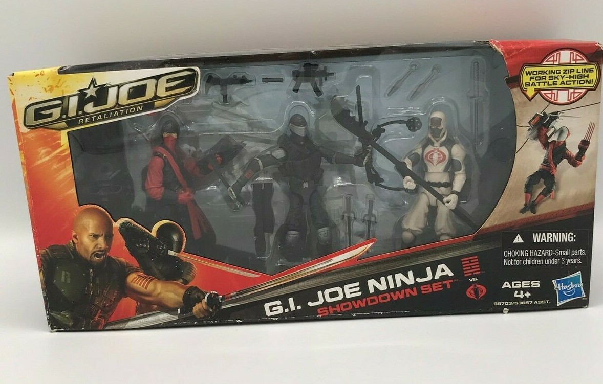 G.I. JOE RETALIATION NINJA SHOWDOWN SET 3-PACK SNAKE EYES RED