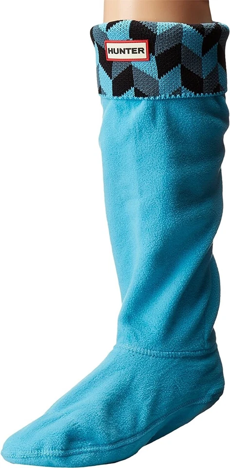 Calcetín bota Hunter para mujer 247866 polvoriento gasolina azul cielo deslumbramiento geométrico talla M Foto 2 de 2