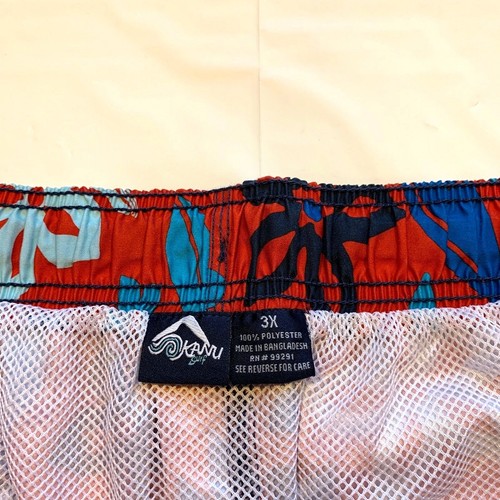 Kanu Surf Cargo Board Shorts Swim Trunks Mens 3X Revival Hawaiian Tropical NWT - Picture 7 of 12