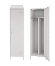 Mobile Armadietto Spogliatoio in Metallo 1 Anta Grigio 180 x 50 x 50 cm