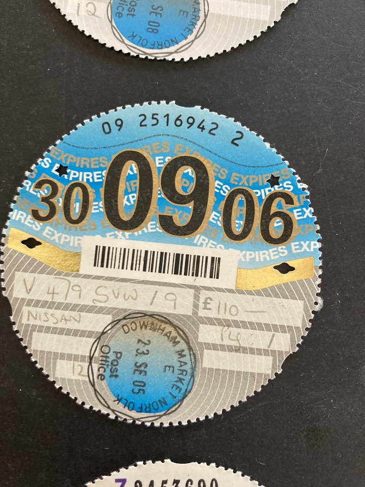 Vintage Car Tax Discs Nissan Amera 2004 2010 Qty 7 eBay