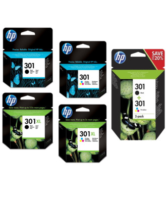 HP 301 HP 301 XL Drucker Patrone Multipack Tinte farbig schwarz weiß Original
