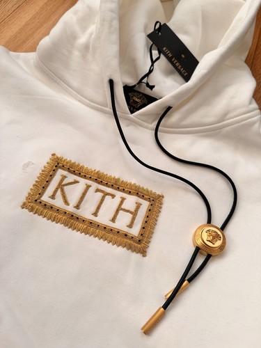 Rare & Limited Edition Versace x Kith Hoodie White Gold Size M RRP £1,110 - Picture 2 of 8