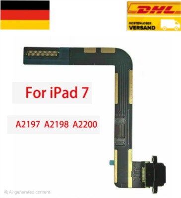 IPad 7th Generation 2019 LADEBUCHSE FLEX KABEL DOCK Charging Port Farbe BLACK