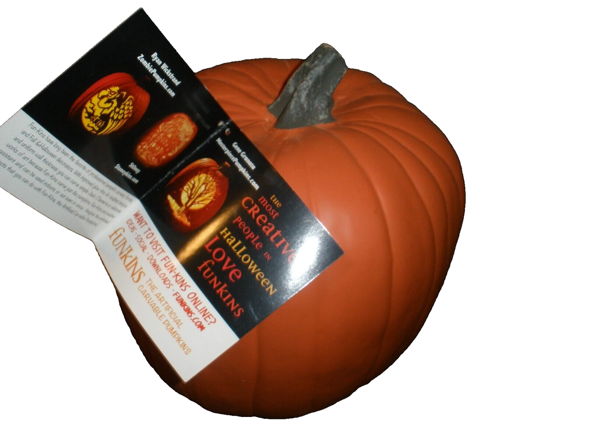 Funkins Carvable Pumpkin Halloween 10” Hobby Lobby 2015 Artificial 
