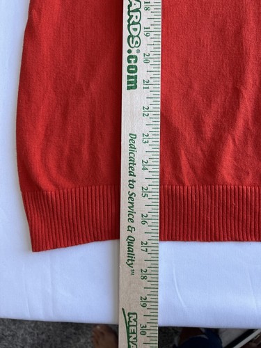 Lands End Womens SZ XL 18-20 Scoop Neck Sweater 3/4 Sleeves FALL orange - Picture 6 of 8