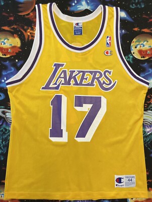 Rare Vintage Champion NBA Los Angeles Lakers Rick Fox Basketball