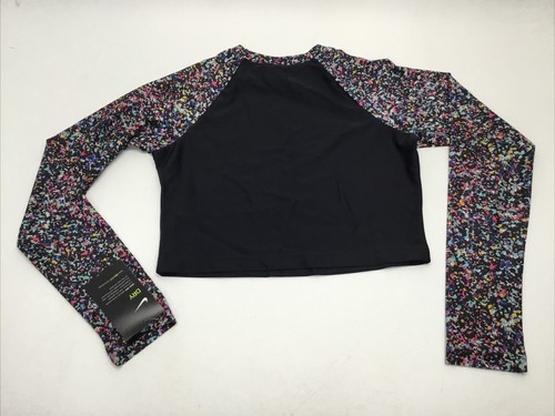 Nike Girls Swoosh Long Sleeve Hydro Guard, Black, Medium - Picture 2 of 2