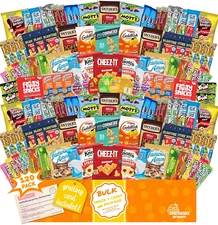 Snack Box Care Package (120 Count) Christmas Variety Snacks Candy Gift Box - ...