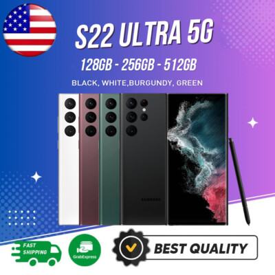 Factory NEW Unlocked Samsung Galaxy S22 Ultra 5G 128/256/512GB SM-S908U GSM CDMA