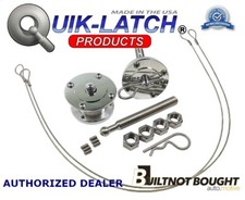 Quik-Latch Retro Style Polished 50mm Hood Pin Kit QL-50-OSP Hood Latch