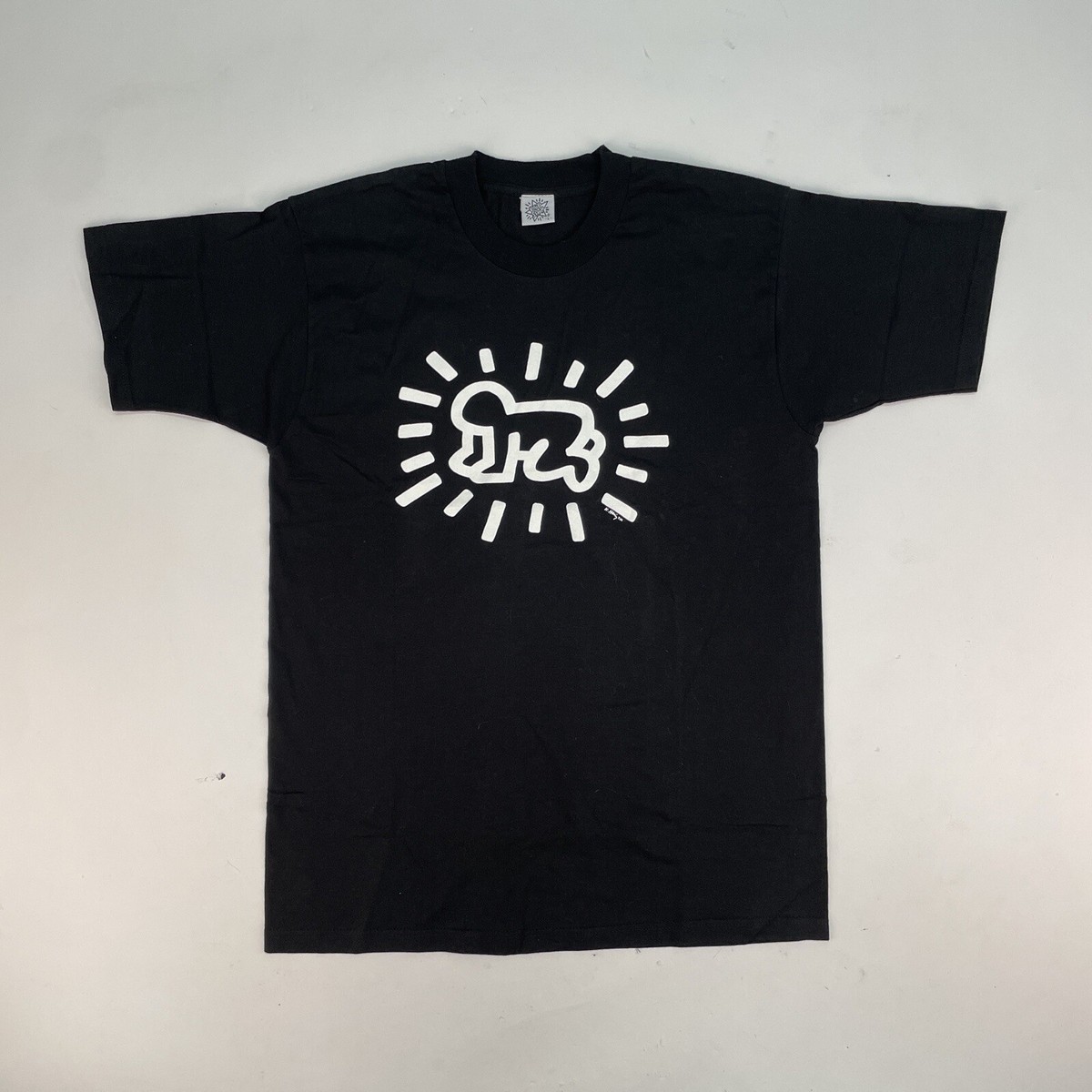 RARE Vintage 1990's KEITH HARING POP SHOP Art T-Shirt L | eBay