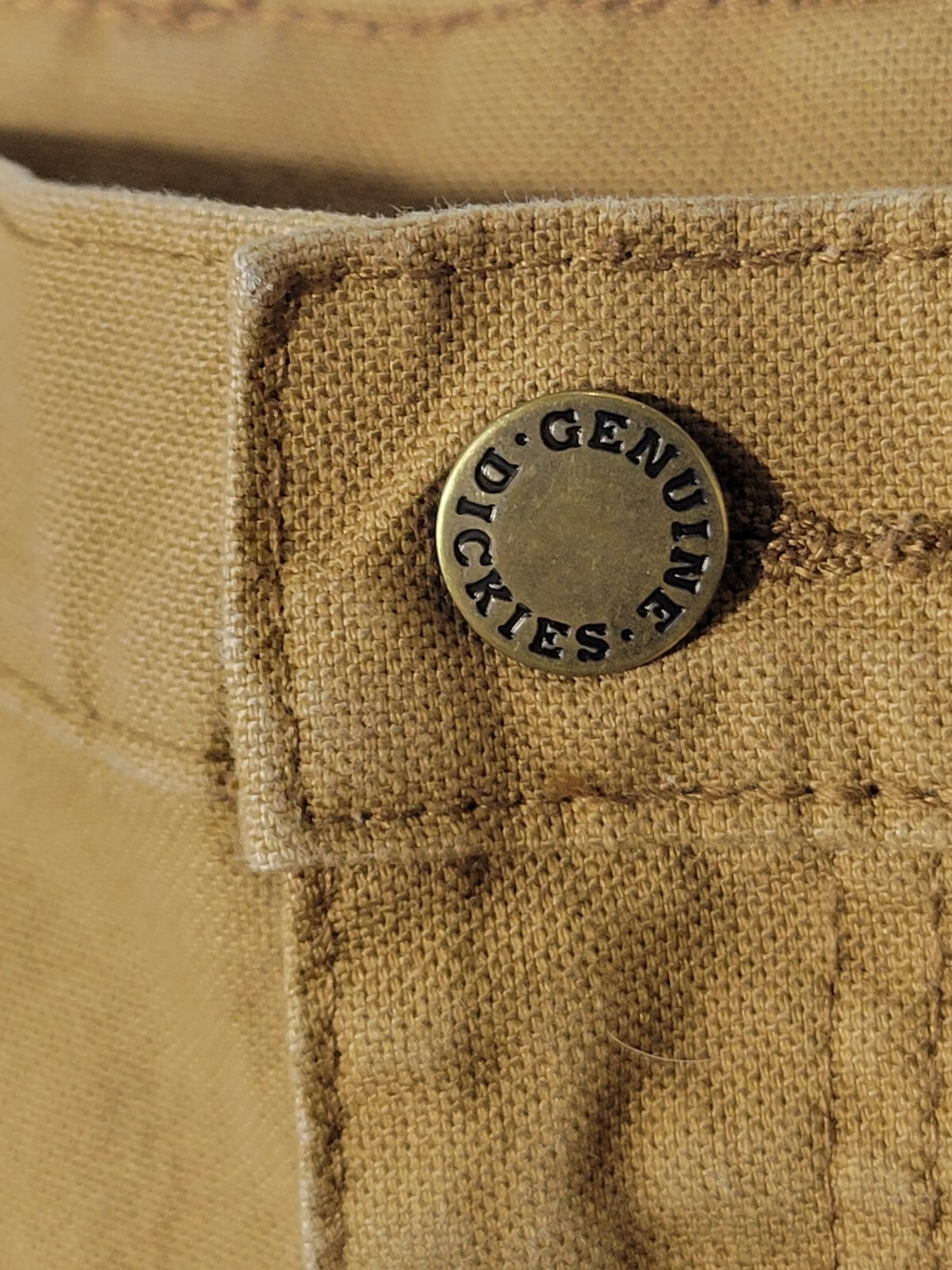 Dickies Men's Carpenter Jeans 7 Pocket Brown Canvas Work Pants Sz 38x32