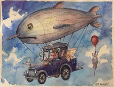 ORIGINAL Watercolor Painting The Voyage  11" x 14"  NOT A PRINT