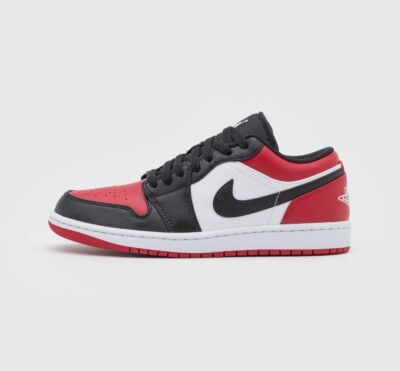 Nike Air Jordan 1 Low Bred Rot Weiß Schwarz 44 Neu OVP Sneaker