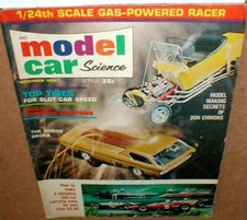 Model Car Science Nov 1966 Magazine Table Top Slot Car Racing Section Original