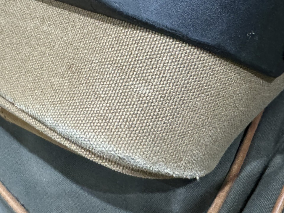 Vtg Orvis Duffle Bag Rolling Wheeled CanvasLeather Weekender Bag 24