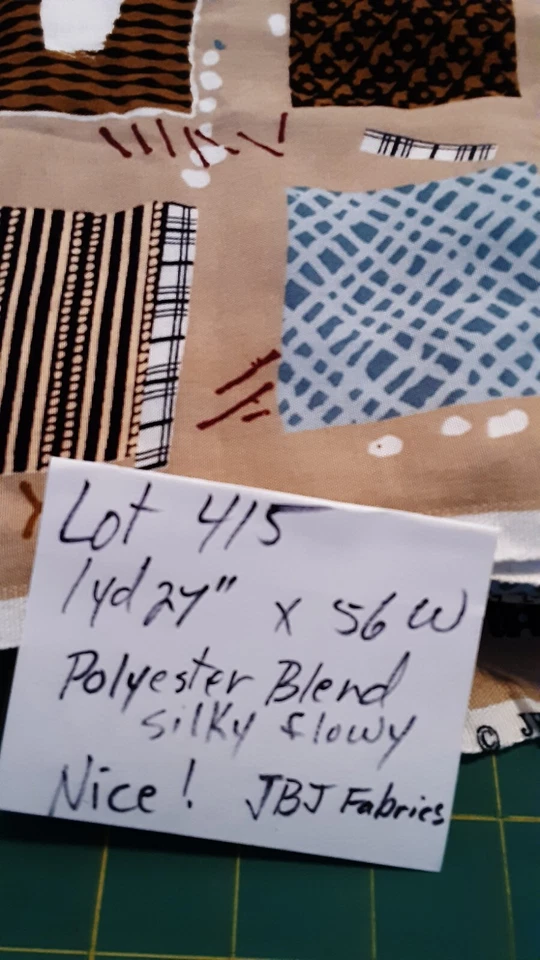 Ткань Destash JBJ ткани 1 ярд 27 «X 56» Lt415 красивый блузка поли Flowy шелковистый - Изображение 4 из 4