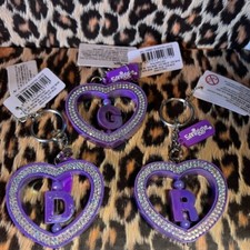 Smiggle Heart Spinning Letter  Keyring/Bag Charm  Choose Letter  D  G  R   BNWT