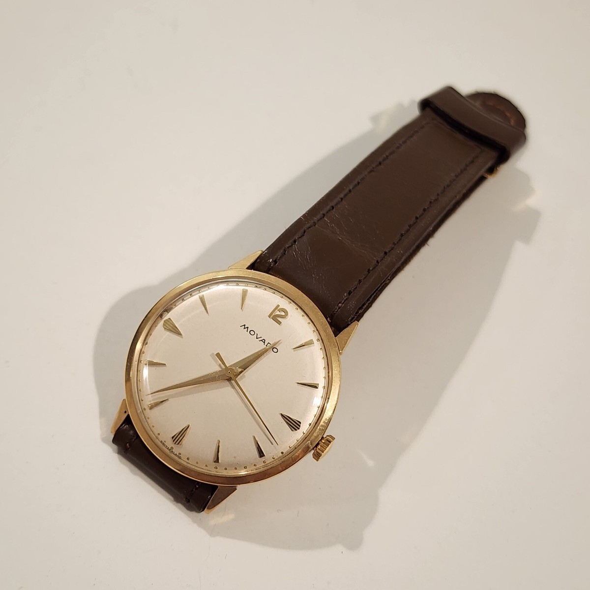 Vintage Men's Movado Museum 14K Solid Gold Mechanical Watch