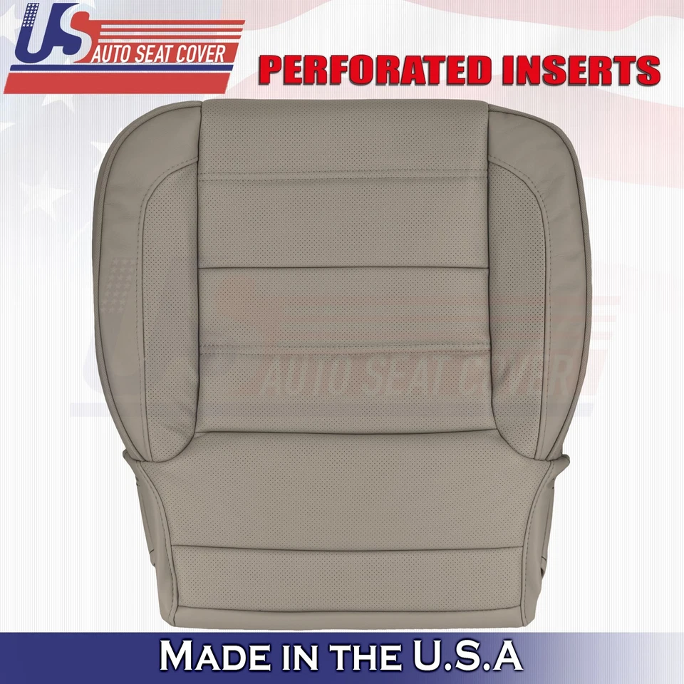 2015 to 2019 For GMC Yukon Denali Front Driver Bottom Leather Seat Cover Tan - Image 2 of 4