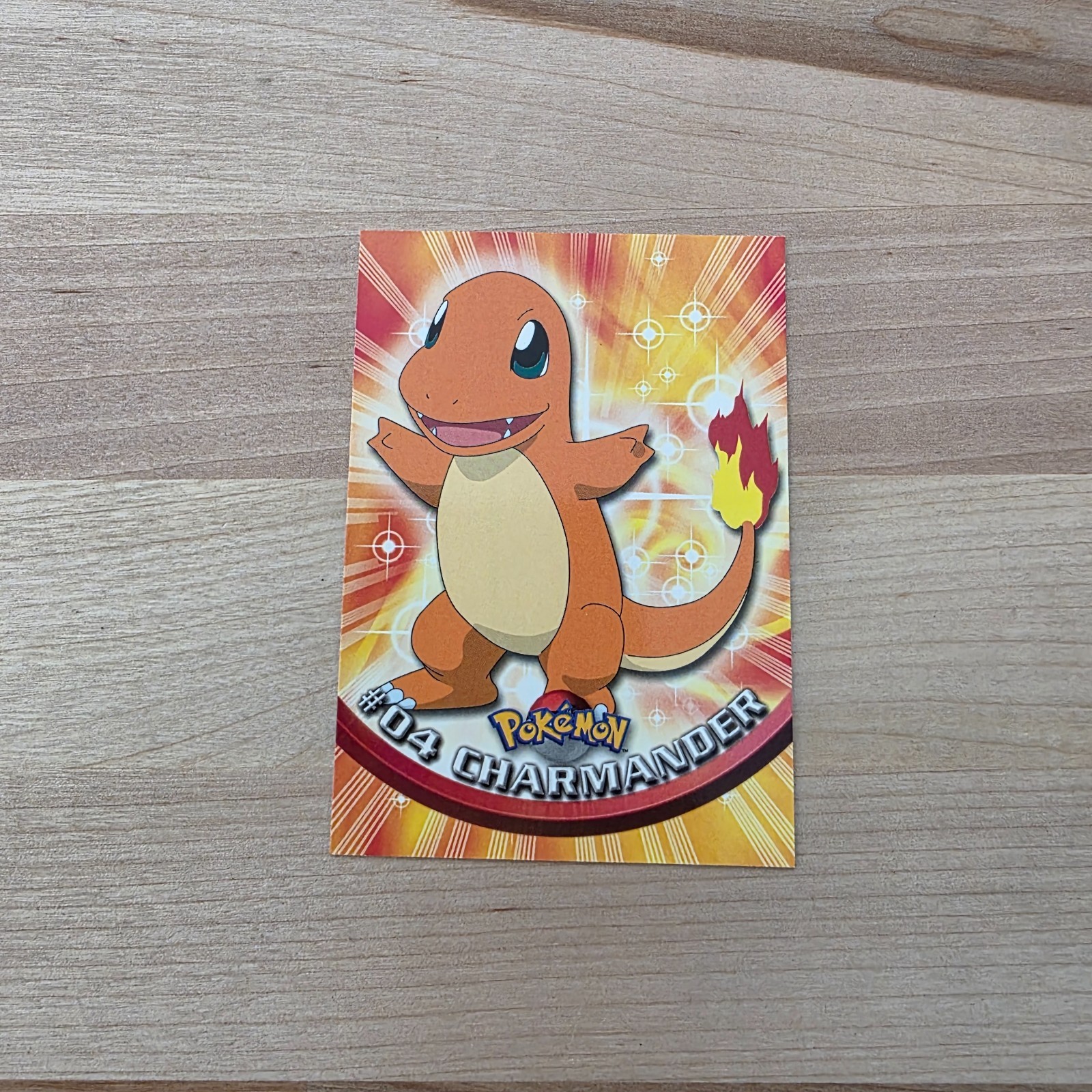 #04 CHARMANDER ~ 1999 Topps Pokémon TV Black Logo