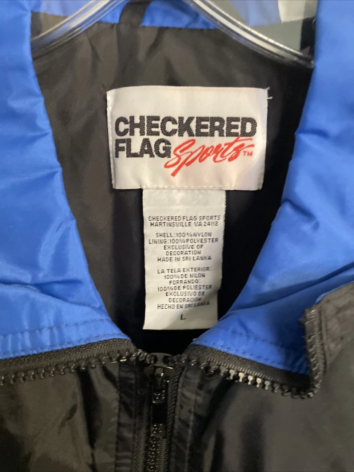 Vintage Mark Martin #6 Jacket Sizes Large & XL Checker Flag Multicolored - Image 3 of 3