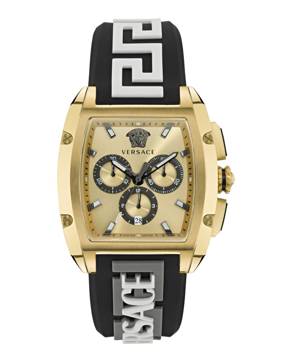 Versace Mens Versace Dominus Gold 49mm Strap Fashion Watch