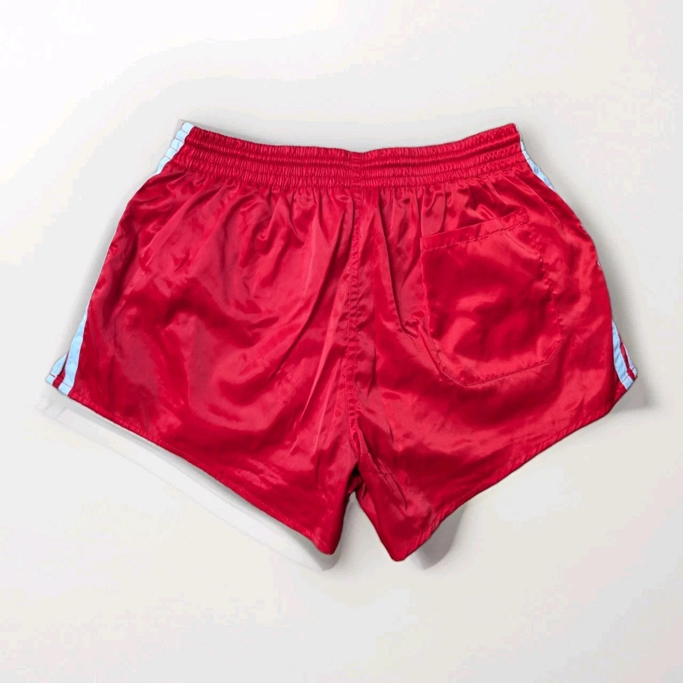 ADIDAS Beckenbauer Glanz Nylon Shorts rot D6 Running Sport Vintage Soccer Retro - Bild 2 von 4